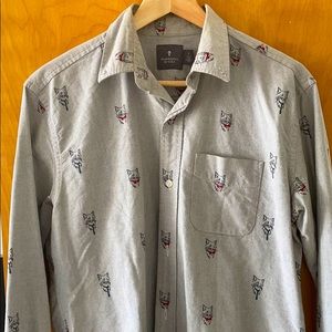 Vintage Hawkings McGill 100% Cotton Grey Shirt